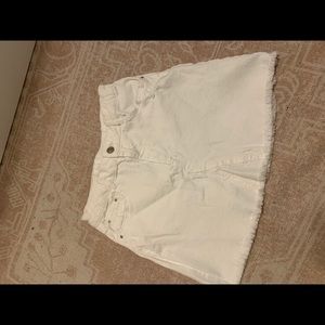 Zara girls white jean skirt